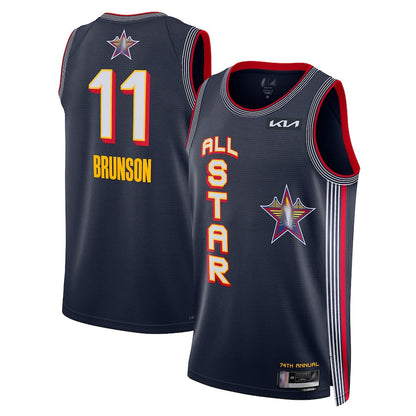 NY.Knicks #11 Jalen Brunson Player Navy All-Star Game Swingman Basketball Jerseys