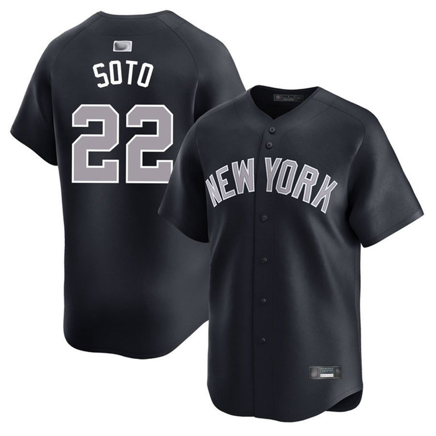 NY.Mets #22 Juan Soto Player Black Home Limited Baseball Jerseys