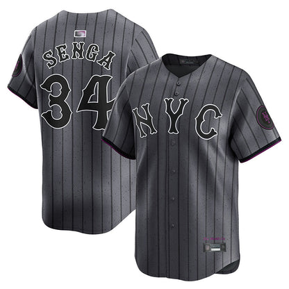 NY.Mets #34 Kodai Senga Player City Connect Limited Baseball Jerseys