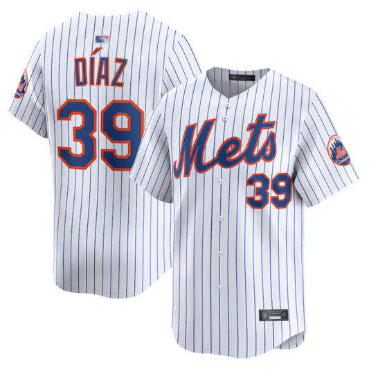 NY.Mets #39 Edwin Diaz Player White Home Limited Baseball Jerseys