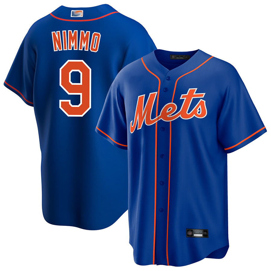 NY.Mets #9 Brandon Nimmo Player Royal Game Replica Baseball Jerseys