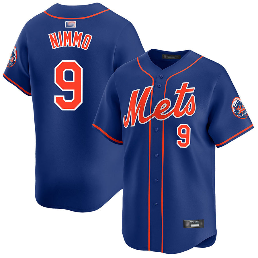 NY.Mets #9 Brandon Nimmo Player Royal Home Limited Baseball Jerseys