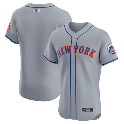 NY.Mets Blank Player Gray Road Vapor Premier Elite Baseball Jerseys
