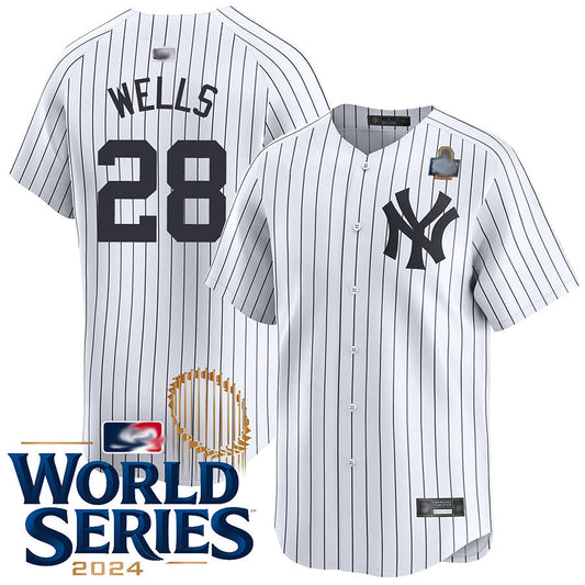 NY.Yankees #28 Austin Wells Player White World Series Limited Baseball Jerseys