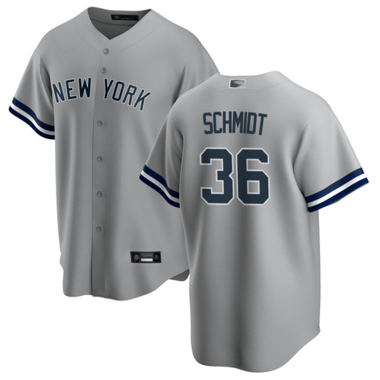 NY.Yankees #36 Clarke Schmidt Gray Road Home Limited Player Baseball Jerseys