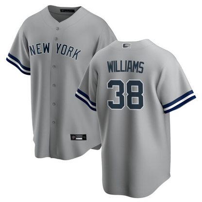 NY.Yankees #38 Devin Williams Player Gray Road Home Limited Baseball Jerseys