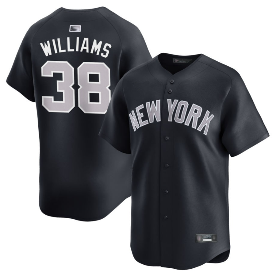 NY.Yankees #38 Devin Williams Player Navy Home Limited Baseball Jerseys