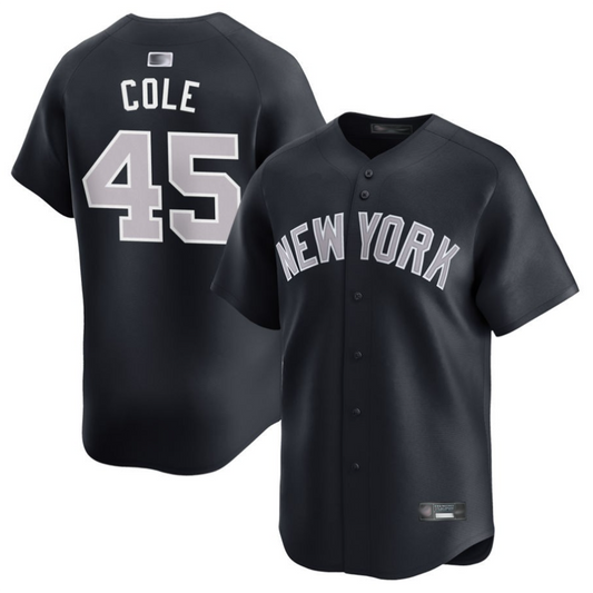 NY.Yankees #45 Gerrit Cole Player Gray Road Replica Baseball Jerseys
