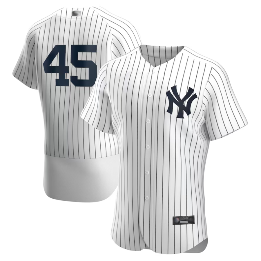 NY.Yankees #45 Gerrit Cole Player White Home Elite Baseball Jerseys