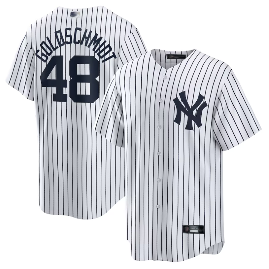 NY.Yankees #48 Paul Goldschmidt Player White Home Replica Baseball Jerseys