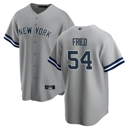 NY.Yankees #54 Max Fried Player Gray Road Home Limited Baseball Jerseys