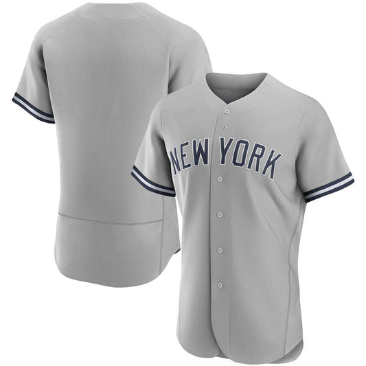 NY.Yankees Blank Player Gray Road Home Replica Elite Baseball Jerseys