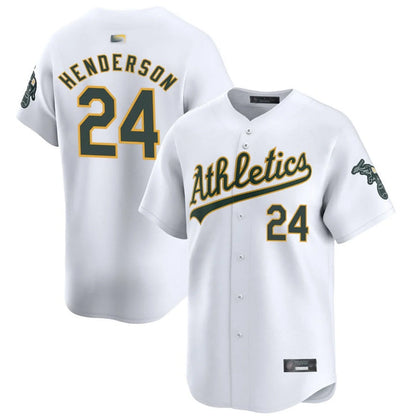 Athletics #24 Rickey Henderson Player White Home Limited Baseball Jerseys