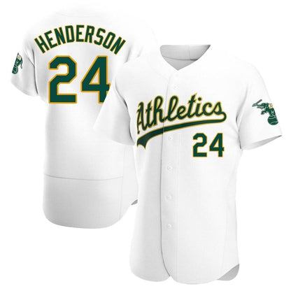Athletics #24 Rickey Henderson Player White Home Limited Elite Baseball Jerseys