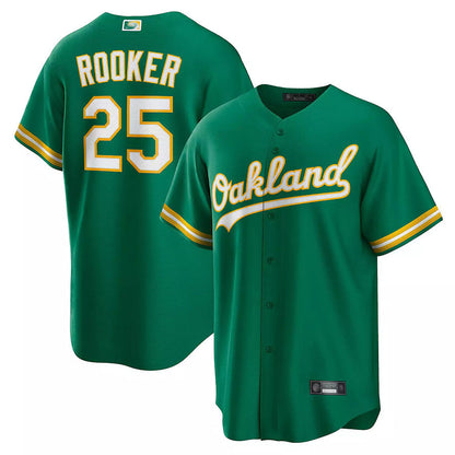 Athletics #25 Brent Rooker Player Kelly Green Game Replica Baseball Jerseys