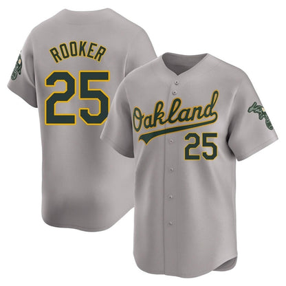 Athletics #25 Brent Rooker Player Kelly Grey Home Limited Baseball Jerseys