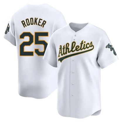Athletics #25 Brent Rooker Player White Limited Home Baseball Jerseys
