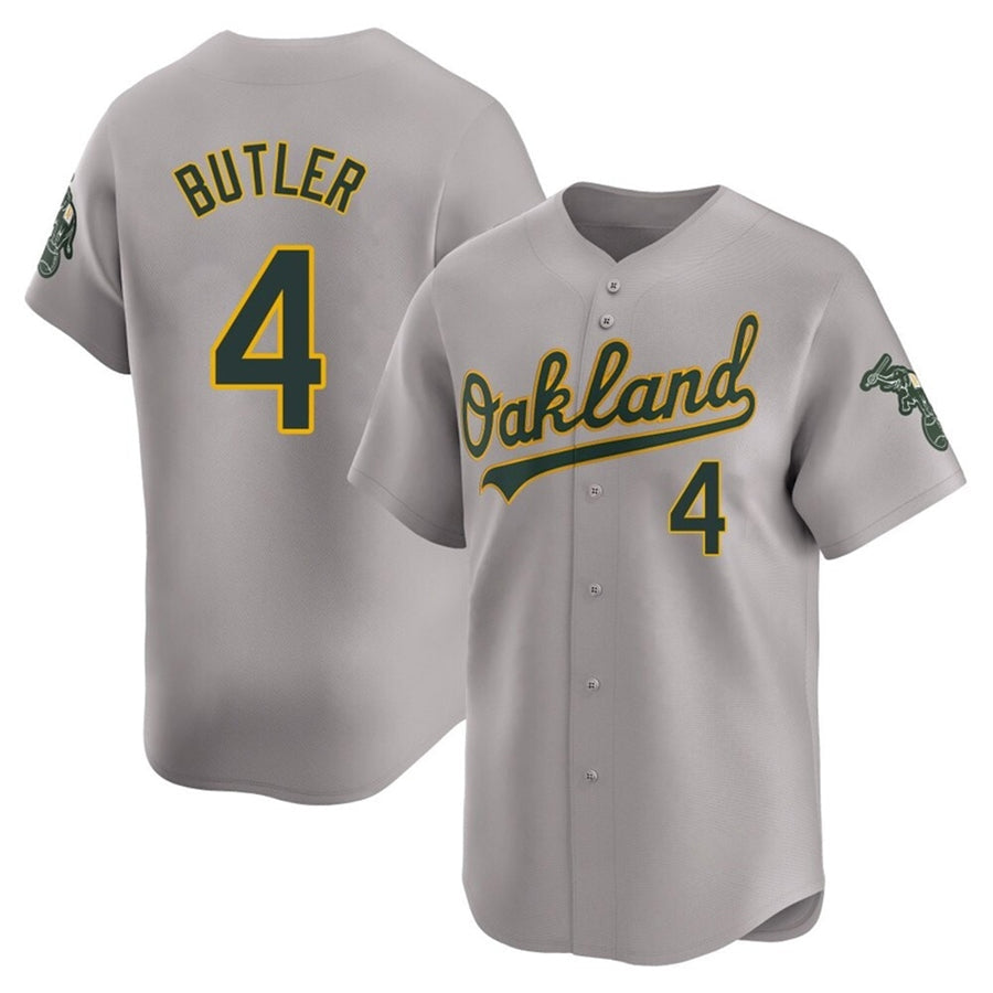Athletics #4 Lawrence Butler Player Gray  Home Limited Baseball Jerseys