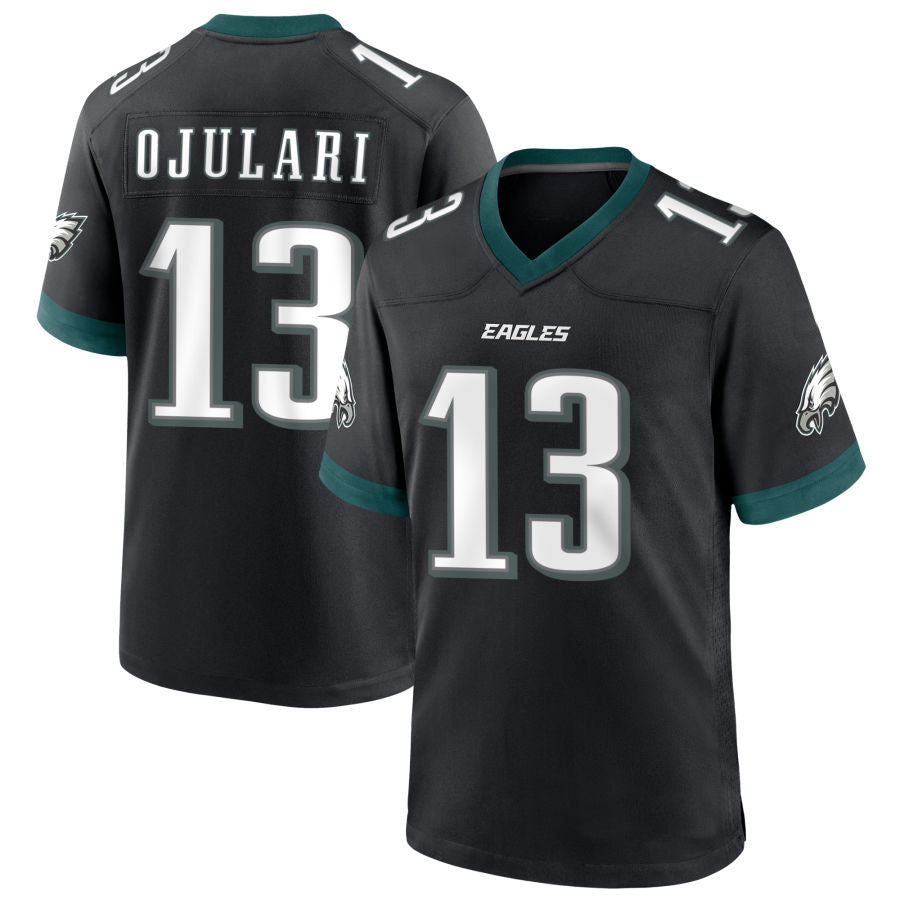 P.Eagles #13 Azeez Ojulari Player Black Home Game Football Jerseys