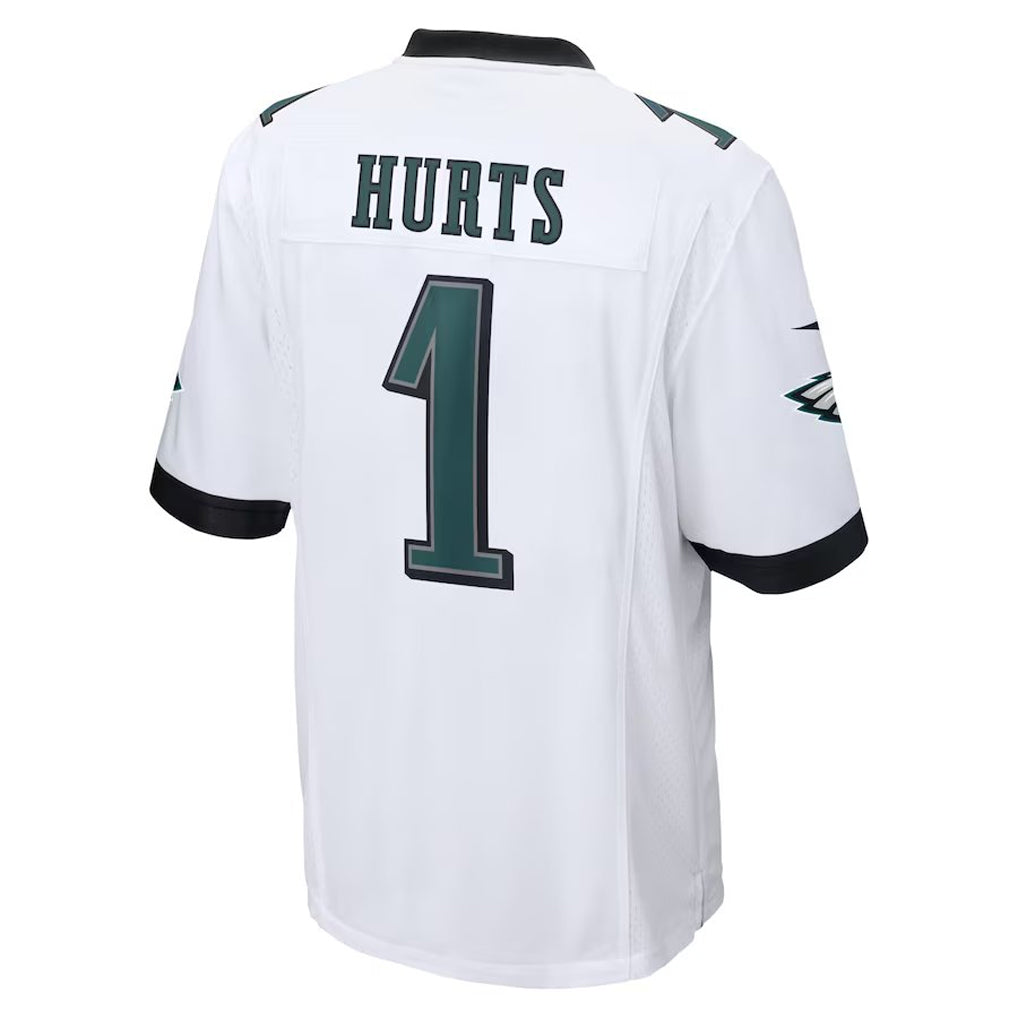 P.Eagles #1 Jalen Hurts Player White Game Football Jerseys