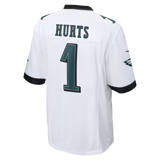 P.Eagles #1 Jalen Hurts Player White Game Football Jerseys