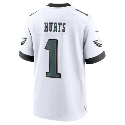 P.Eagles #1 Jalen Hurts Player White Home Game Football Jerseys