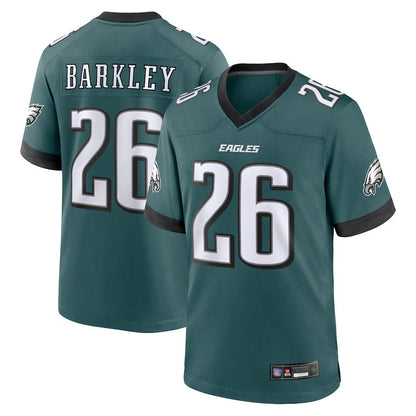 P.Eagles #26 Saquon Barkley Player Midnight Green Game Football Jerseys