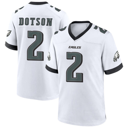P.Eagles #2 Jahan Dotson Player White Home Game Football Jerseys