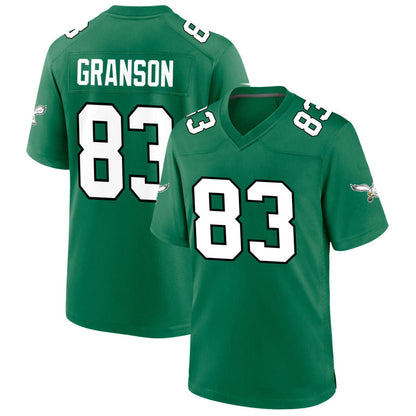 P.Eagles #83 Kylen Granson Player Kelly Green Game Football Jerseys