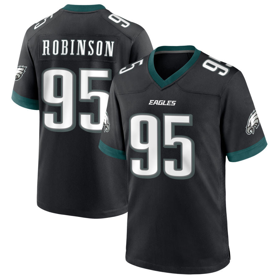 P.Eagles #95 Ty Robinson Player Black Home Game Football Jerseys