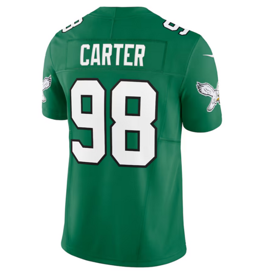 P.Eagles #98 Jalen Carter Player Black Fashion Game Football Jerseys
