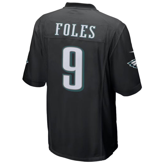 P.Eagles #9 Nick Foles Player Black Game Football Jerseys
