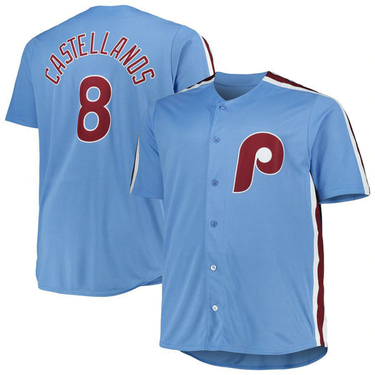 P.Phillies #8 Nick Castellanos Player White Home Limited Baseball Jerseys