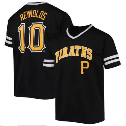 P.Pirates #10 Bryan Reynolds Player Black Logo Replica Baseball Jerseys