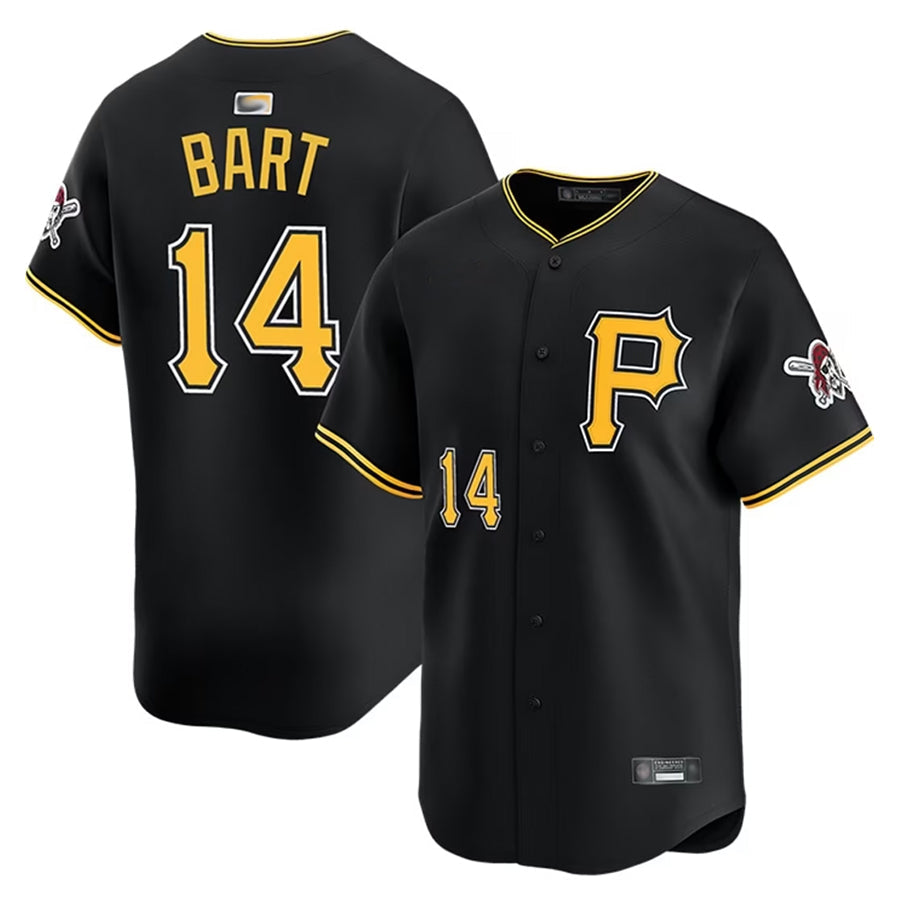 P.Pirates #14 Joey Bart Player Black Limited Baseball Jerseys