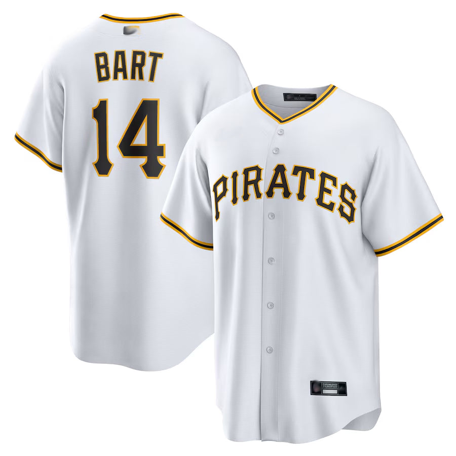 P.Pirates #14 Joey Bart Player White Replica Baseball Jerseys