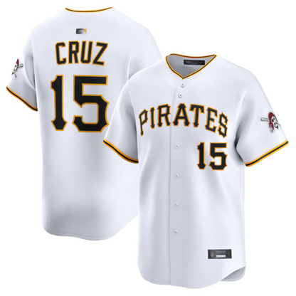 P.Pirates #15 Oneil Cruz Player White Limited Baseball Jerseys