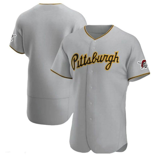 P.Pirates Blank Player Gray Road Elite Baseball Jerseys