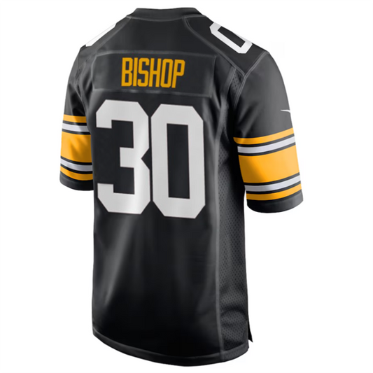 P.Steelers #30 Jaylen Warren Player Black Game Football Jerseys