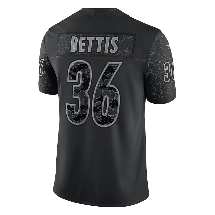 P.Steelers #36 Jerome Bettis Player Black RFLCTV Limited Football Jerseys