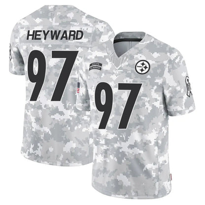 P.Steelers #97 Cameron Heyward Player Arctic Camo Salute to Service Limited Football Jerseys