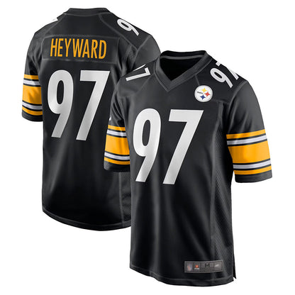 P.Steelers #97 Cameron Heyward Player Black Game Home Football Jerseys