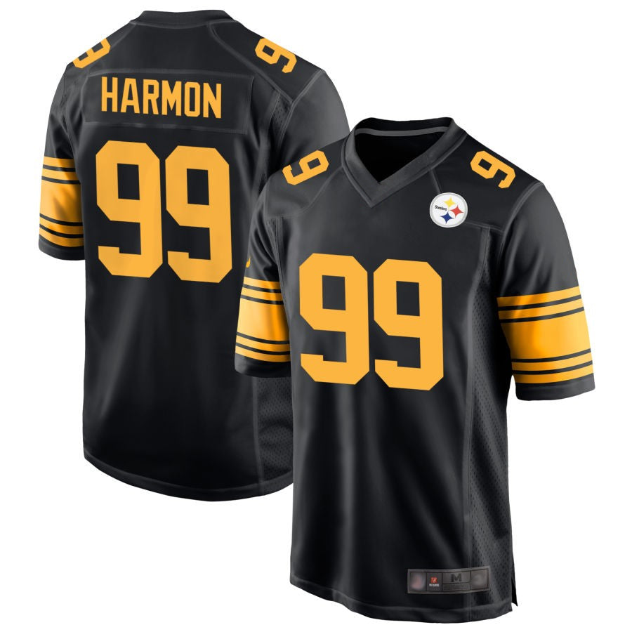 P.Steelers #99 Derrick Harmon Player Black Alternate Game Football Jerseys