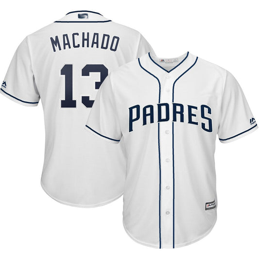 S.Diego Padres #13 Manny Machado Player Cool Base White Baseball Jerseys