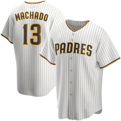 S.Diego Padres #13 Manny Machado Player White Replica Baseball Jerseys