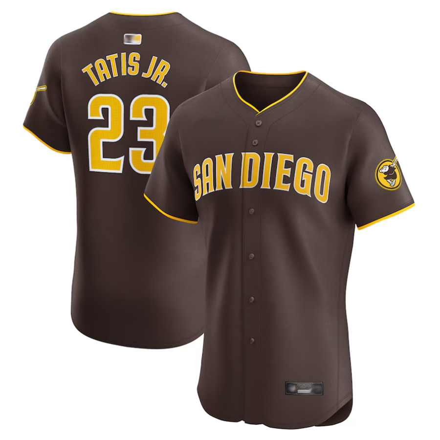S.Diego Padres #23 Fernando Tatis Jr. Player Brown Road Elite Baseball Jerseys