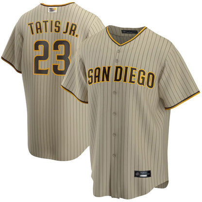S.Diego Padres #23 Fernando Tatis Jr. Player Tan Replica Baseball Jerseys