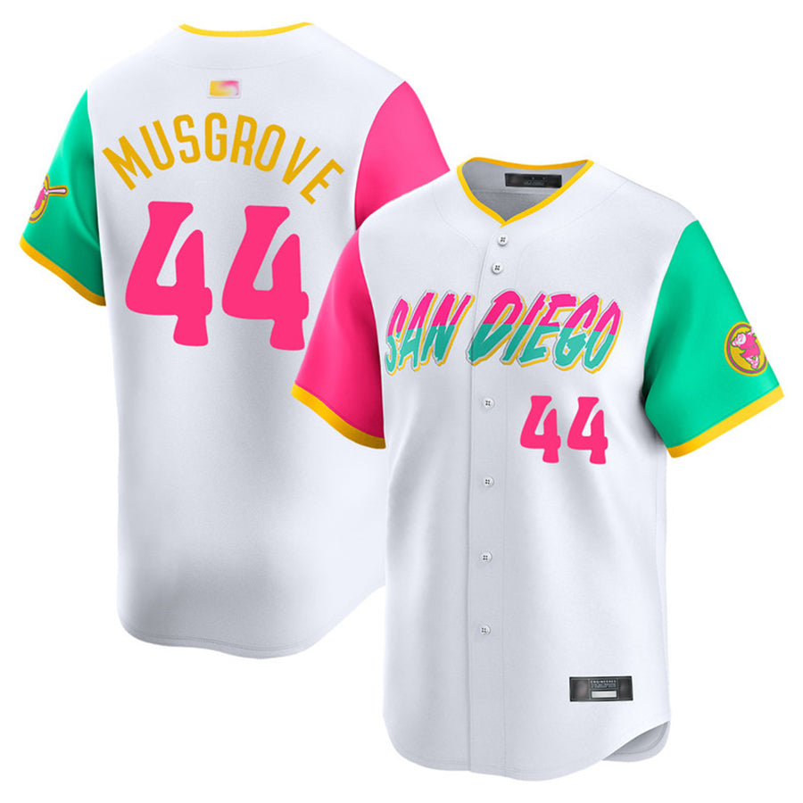 S.Diego Padres #44 Joe Musgrove Player White City Connect Limited Baseball Jerseys