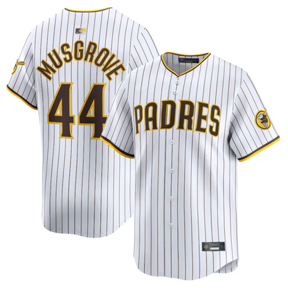 S.Diego Padres #44 Joe Musgrove Player White Home Limited Baseball Jerseys