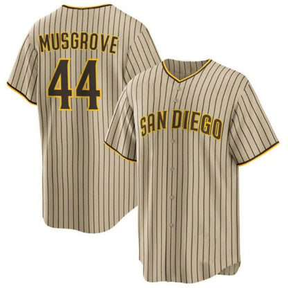 S.Diego Padres #44 Joe Musgrove Player Brown Road Replica Baseball Jerseys